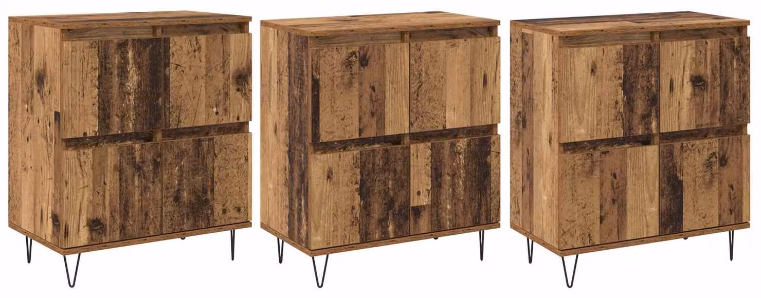 Sideboards 3 pcs Legno vecchio
