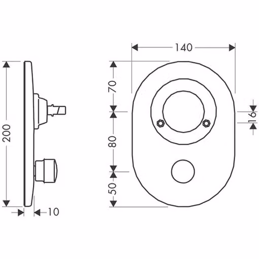 Set di conversione Hansgrohe da sfera a miscelatore da incasso per vasca M3 con dispositivo antiriflusso