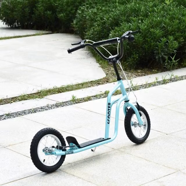 Monopattino per bambini blu con manubrio regolabile e pneumatici da 12 pollici in metallo – 1