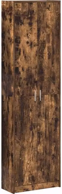 Mobile moderno HELLOSHOP26 in legno composito effetto rovere color marrone L: 55 cm, P: 25 cm, H: 189 cm
