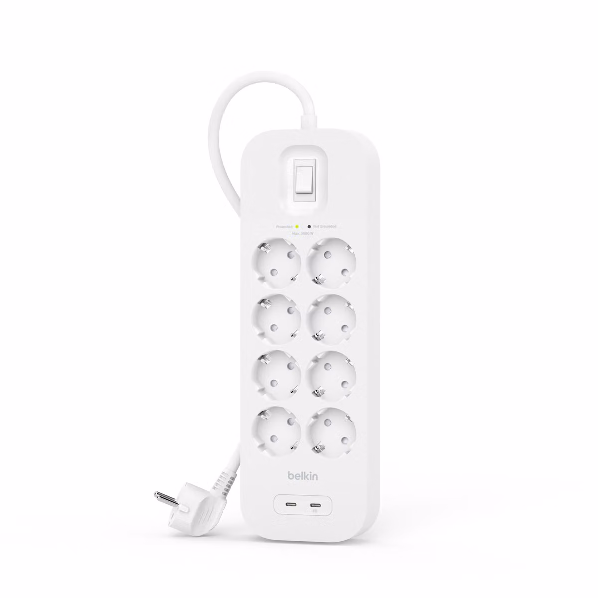 Belkin Steckdosenl./Überspannung 8-fach, 2xUSB-C 900J. SRB004vf2M
