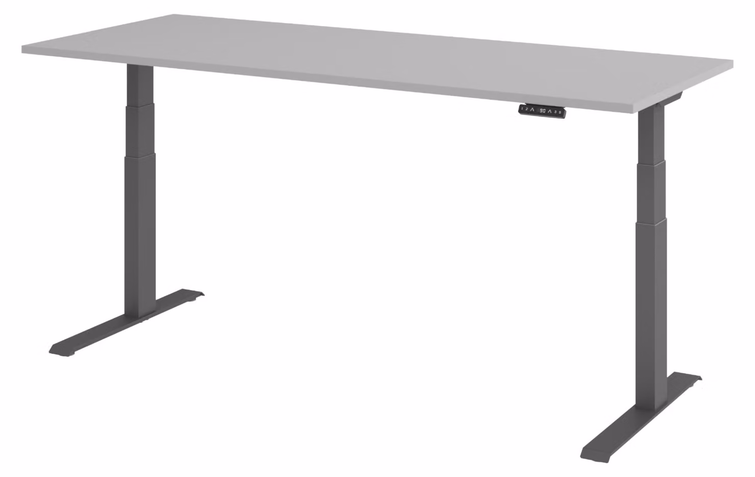 Scrivania elettrica bümö modello XDKB - Struttura: grafite, finitura: grigio, dimensioni: 200 x 80 cm