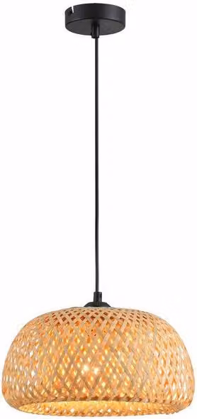Lampada a sospensione Sorell marrone 1xE27x40W vimini / rattan / paglia dimensioni: 120x29x29 cm IP20 Reality