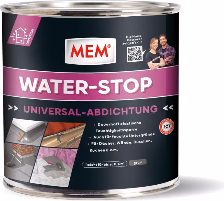 MEM Water Stop, barriera impermeabile e antiumidità universale, grigio, 1 kg, 30822565