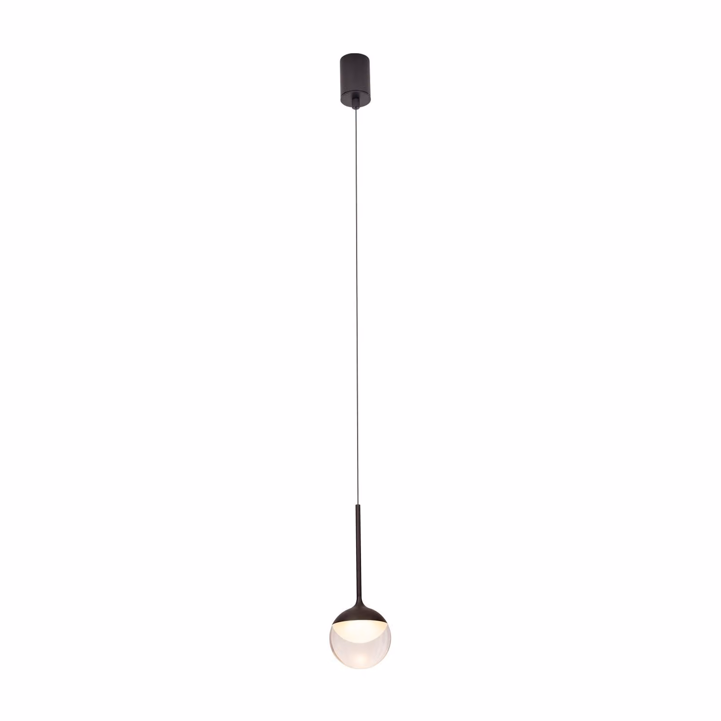 Lampada a sospensione LED ZOOM nera 6W, bianco caldo, 420 lm, metallo, dimensioni: 200x10x10 cm, IP44, Maxlight