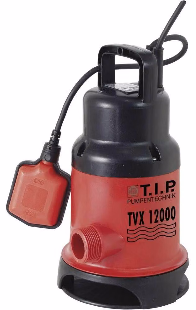 Pompa per irrigazione in ghisa, con una portata fino a 2.800 litri all'ora, un'altezza di mandata massima di 42 metri e una potenza di 600 W