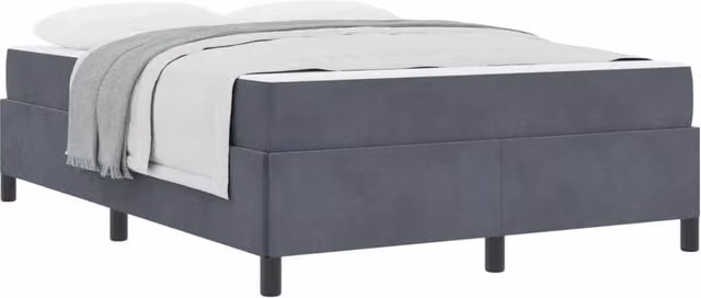 Struttura letto imbottita vidaXL in tessuto grigio L: 140 cm, P: 190 cm, H: 193 cm