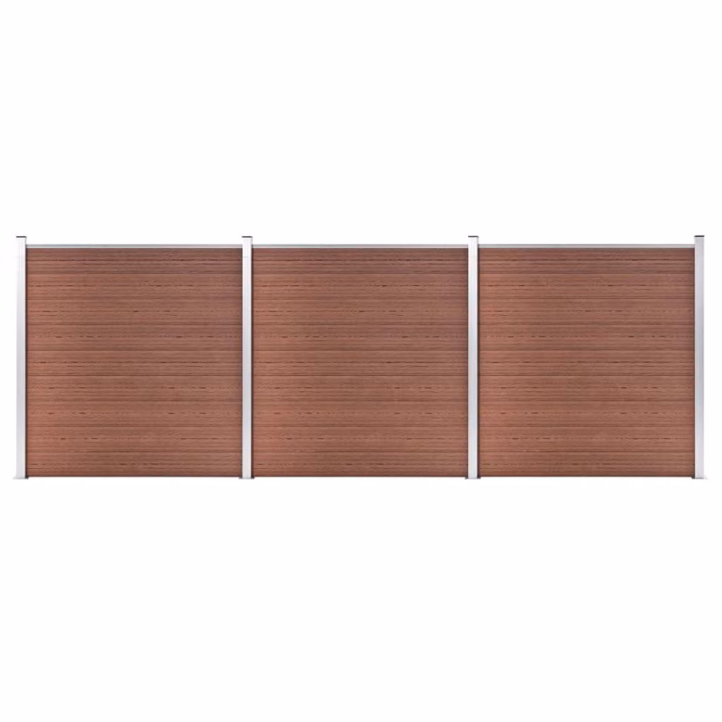 Maison Exclusive - Recinzione da giardino in WPC 526 x 186 cm, marrone