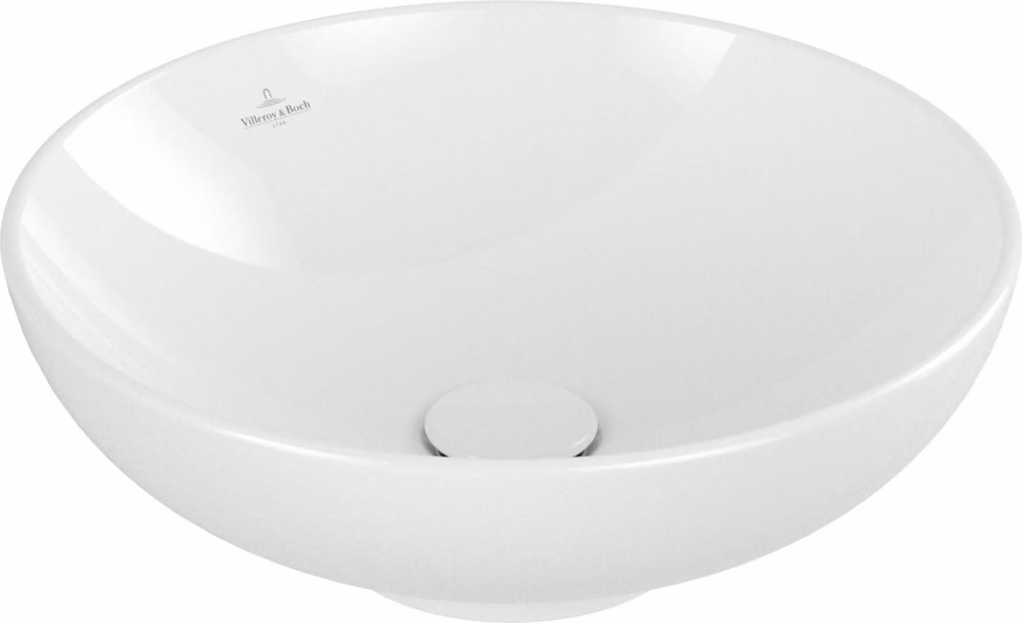 Villeroy & Boch Loop&Friends - Lavabo da appoggio, diametro 420 mm, con sfioratore, bianco alpino 4A460001