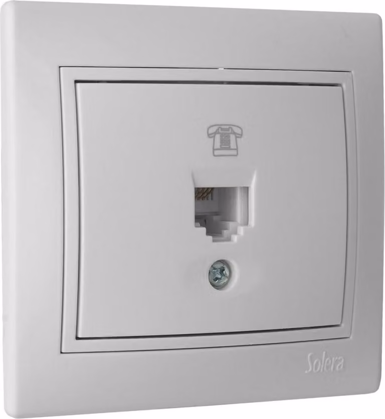 SOLERA 42966 Presa DE TELEFONO RJ11 DEPOWER INPUT 83X81MM S.Europe, 50 W, Neutro