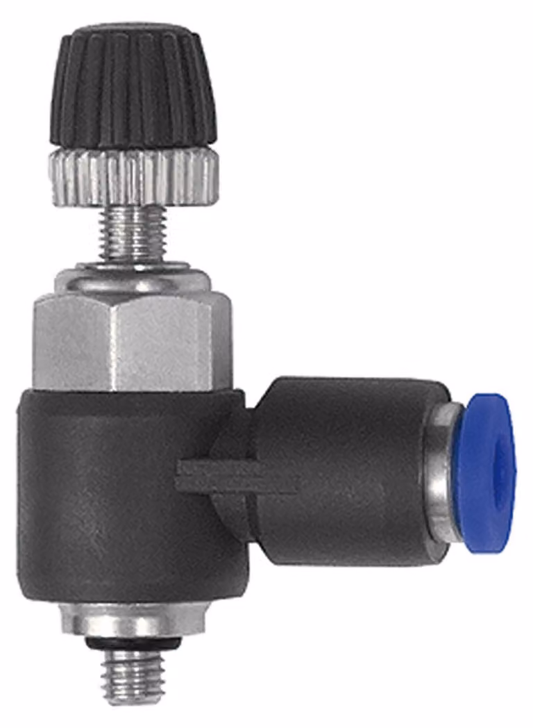 Valvole di ritegno a farfalla Riegler. "Serie blu" mini, valvola a farfalla per aria di alimentazione, M3a. Ã˜6mm