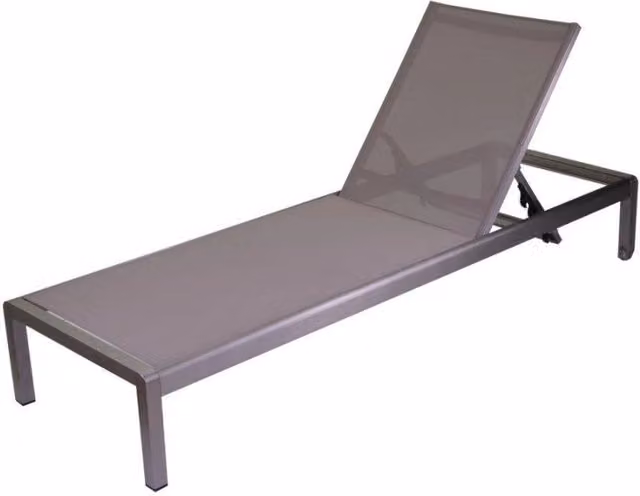 Lettino alluminio anodizzato seattle cm 197x64h30