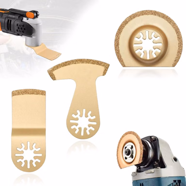 3 lame oscillanti – accessori per utensile multifunzione e per la rimozione di malta