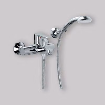 MISCELATORE ESTERNO VASCA "BLU" Cromo + Set Doccia