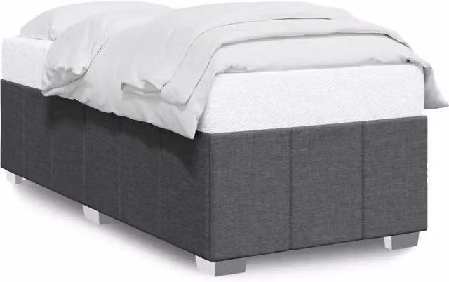 Letto singolo | Letto per adulti | Giroletto senza Materasso Grigio Scuro 90x190 cm Tessuto