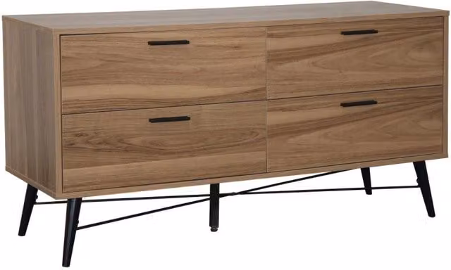 Mobile 4 Cassetti Naturale Dakota 120x40x60 Naturale/nero