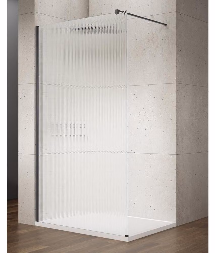 VARIO BLACK Schermo doccia walk-in, vetro nordico, 1400 mm