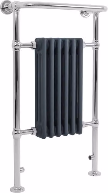 Scaldasalviette Radiatore Bagno Tradizionale Monster Group BV Grigio Cromato H: 95 cm, L: 57 cm