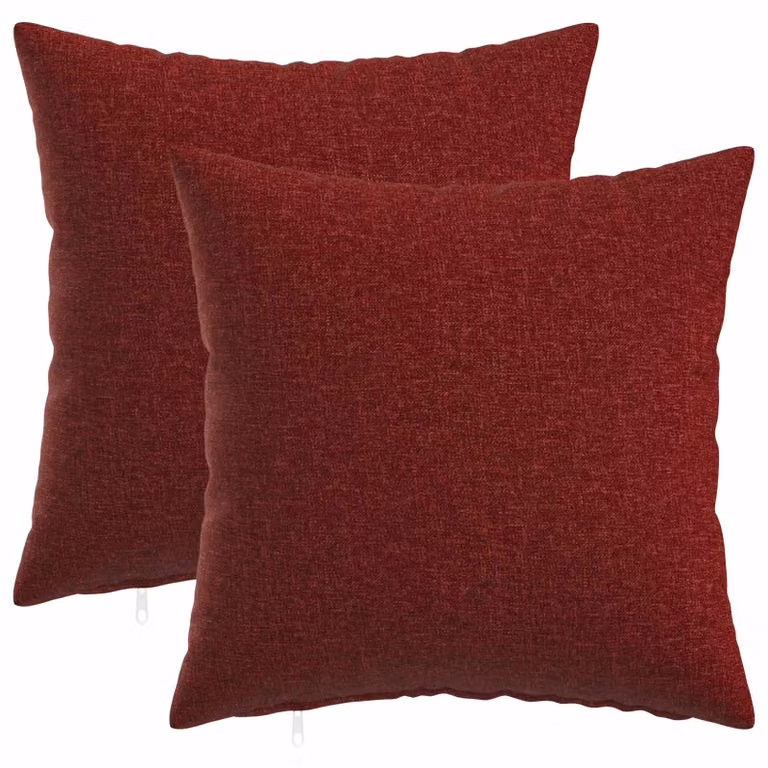 Set di 2 federe vidaXL HEERLEN rosse in poliestere, L 50 x P 50 cm