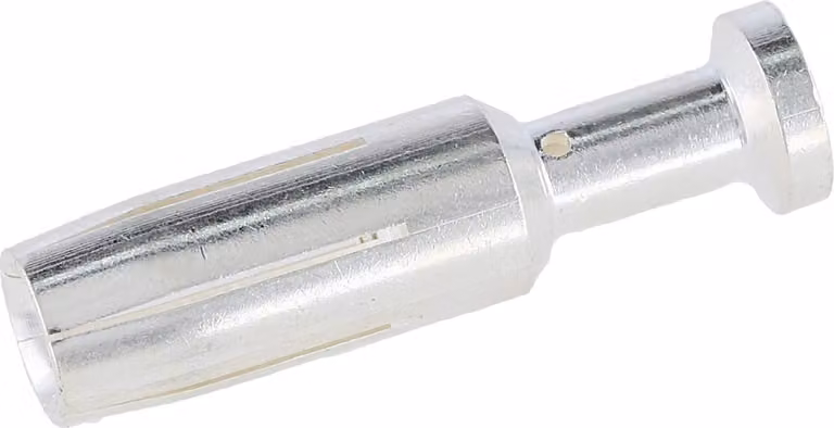 Connettore a crimpare HARTING C-Crimpkontakt, connettore femmina (F), sezione 2,5 mm², AWG14, colore argento, 1 pezzo. Materiale: lega di rame. Quantità: 1 pezzo