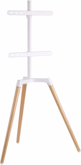 Supporto per TV da 65 pollici e 35 kg - 140° girevole - Regolabile in altezza + Gestione cavi - VESA fino a 400x400 (Bianco/Lucido)