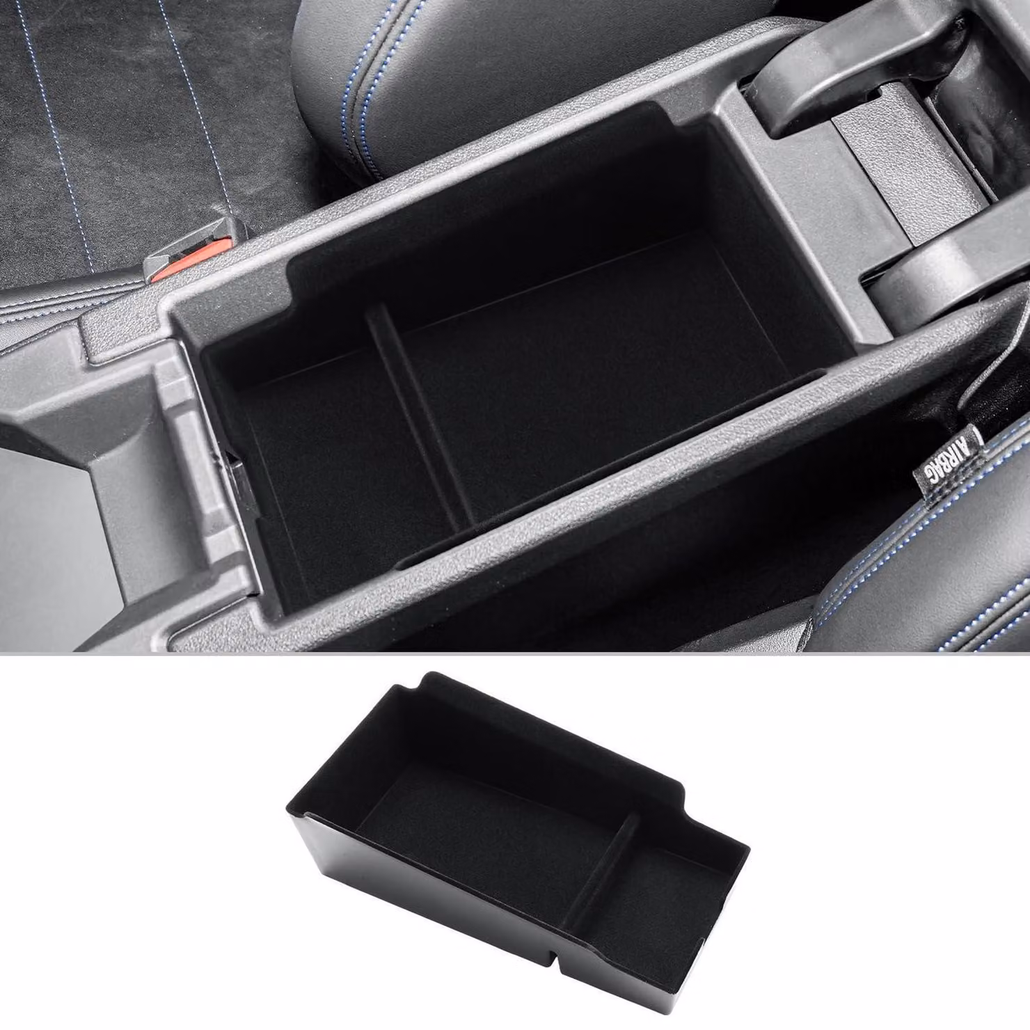 Contenitore portaoggetti per console centrale, compatibile con BMW Serie 1 F70 / Serie 2 F74, modelli 2025 e 2026 (finitura in tessuto)