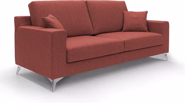 Divano Michael Divani.Store in tessuto impermeabile antimacchia rosso, Larghezza: 146 cm