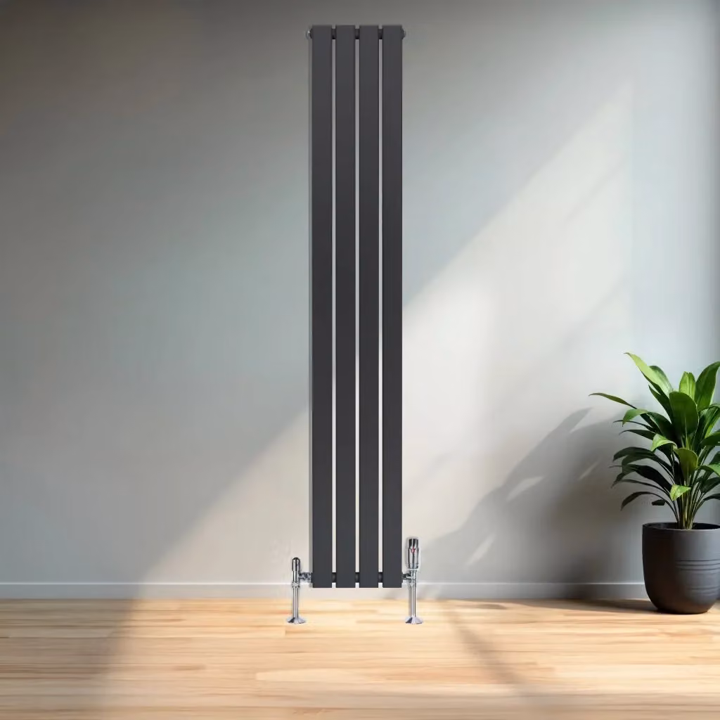 Radiatore Verticale Design Piatto Colonna Singola Monstershop Colore Antracite H: 180 cm, L: 28 cm – 2