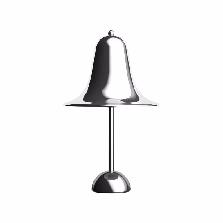 Verpan Lampada da tavolo Pantop, Cromo / Argento, Soggiorno / Sala da pranzo, Metallo, Design, Lampada da tavolo
