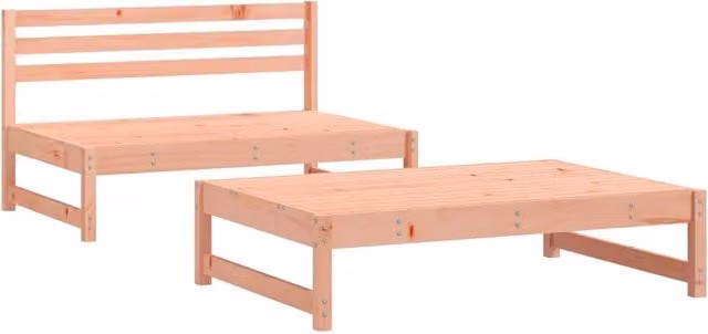 Set Salotto da Giardino 2 pz | Set di Mobili da Esterno in Legno Massello di Douglas