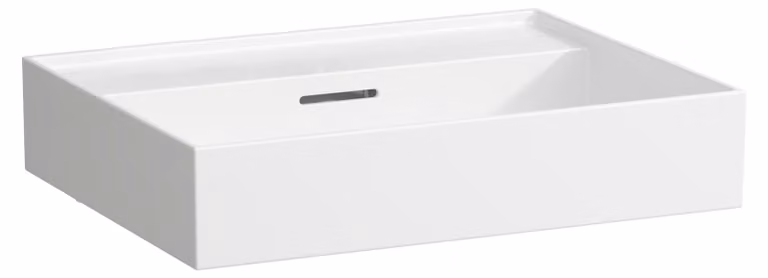 LAUFEN Kartell lavabo à encastrer, sans trou pour robinet, avec trop-plein, 600x460mm, H8103330001091, H8103330001091