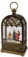 Lanterna da tavolo Kaemingk in vetro multicolore stile classico per Natale