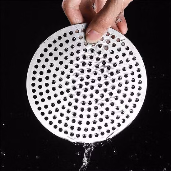 Copertura per filtro per capelli, griglia per doccia in acciaio inossidabile, per cucina, bagno, doccia, vasca, solo copertura (7,5 cm)