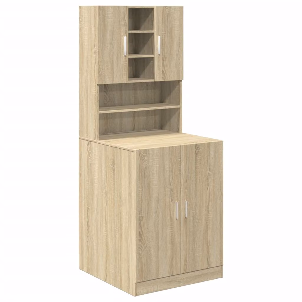 Mobili Lavatrice 2pz Rovere Sonoma in Legno Multistrato