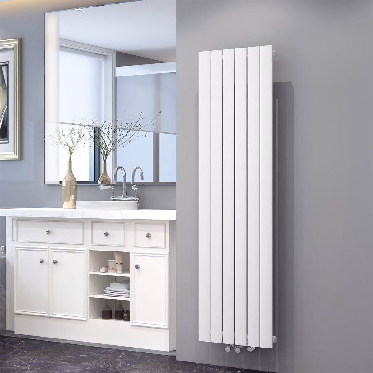 Radiatore a pannello di design - 1600x462 mm, colore bianco - Potenza: 810 Watt
