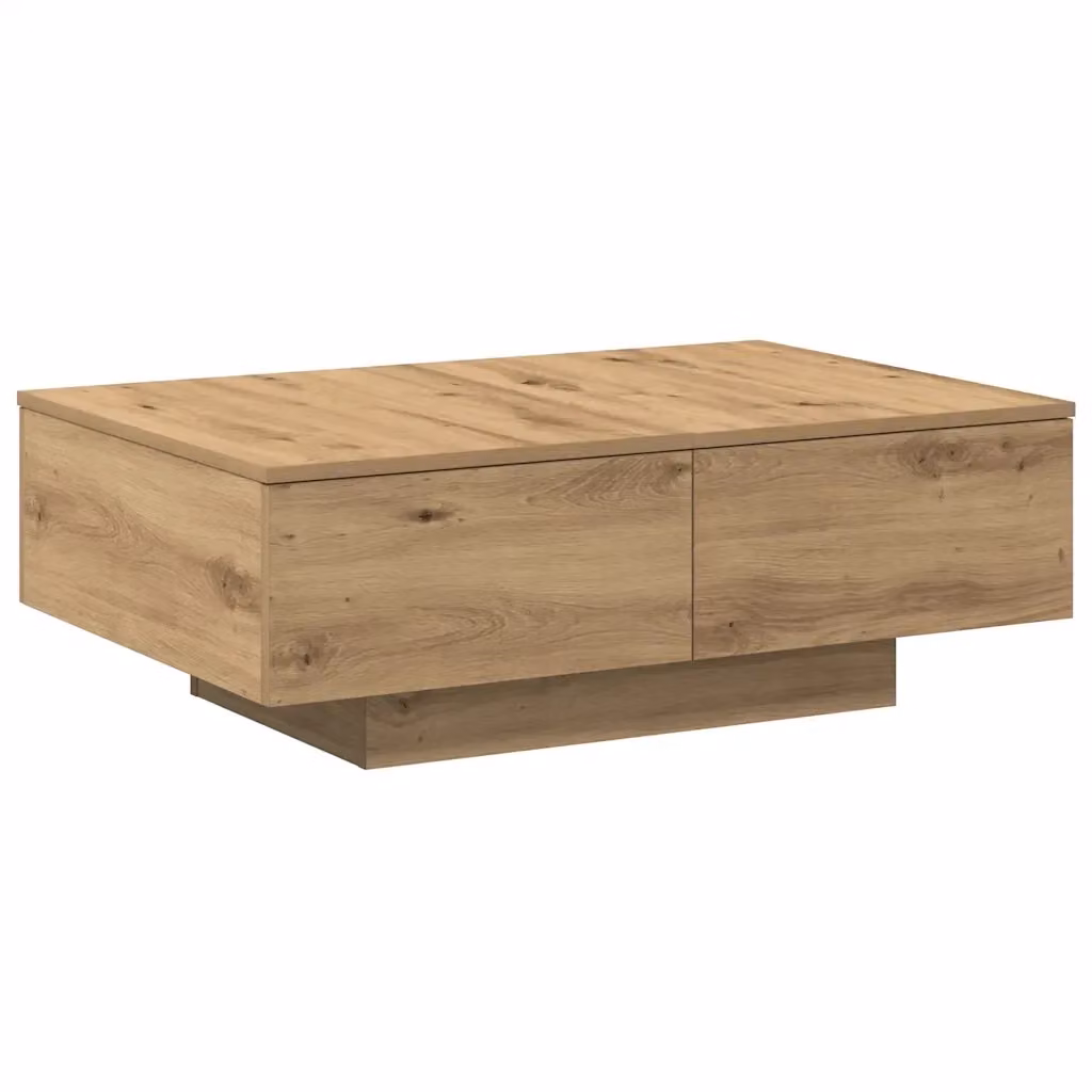 Tavolino da salotto moderno vidaXL in legno color rovere marrone L 90 cm x P 60 cm x H 31 cm – 2