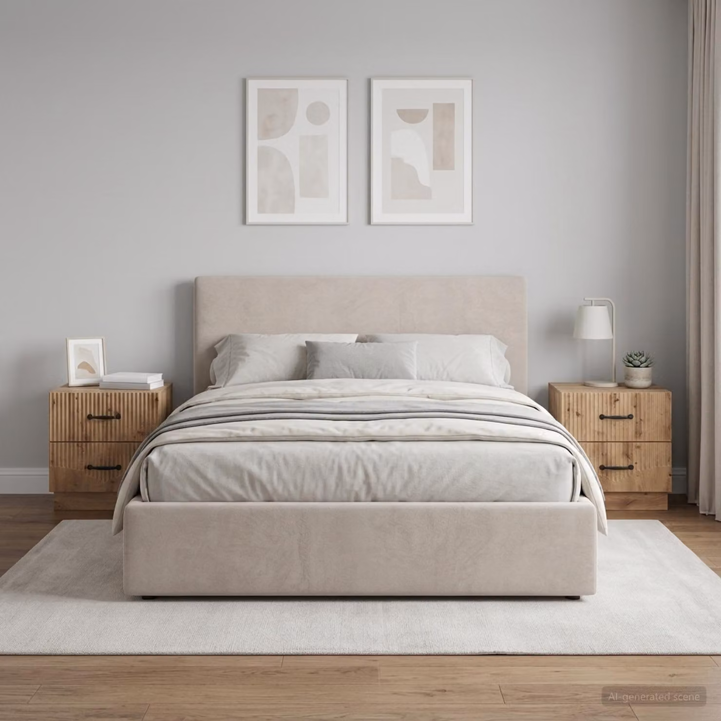 Set di 2 Armadi da Notte vidaXL in Rovere Marrone L 43 cm, P 34,5 cm, H 44,5 cm