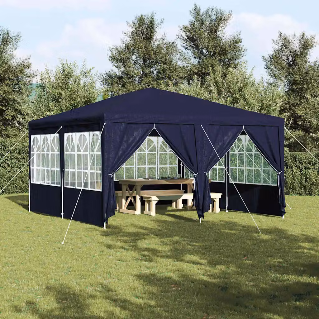 Tenda Party vidaXL in polietilene blu L/P/H: 400 x 400 x 266 cm