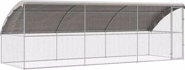 Gabbia per polli 3 pcs Argento 600 x 200 x 200 cm