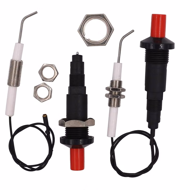 Pulsante piezoelettrico per accensione con cavo, elettrodo ceramico universale, set di 2