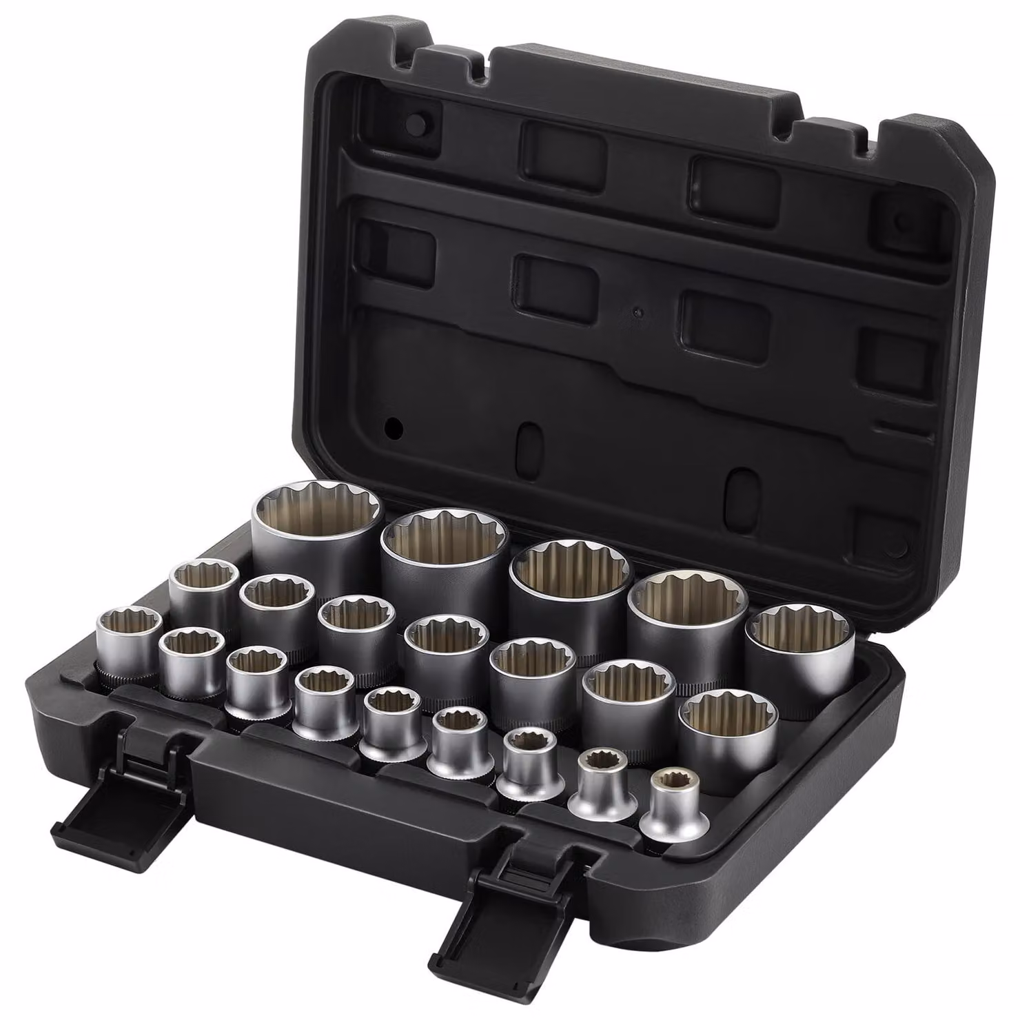 Set di chiavi a bussola da 21 pezzi - Chiavi a bussola a 12 punte - Misura: 8-36 mm - Acciaio di alta qualità - Design robusto - Ottima presa - Set di chiavi a bussola