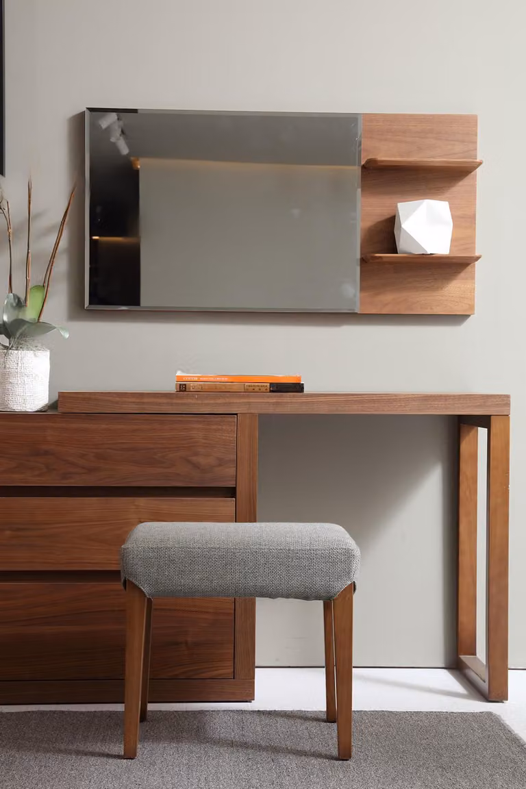 Schminktisch mit Wandpiegel Friseur Kommode Konsolen Tische Schlafzimmer Tisch