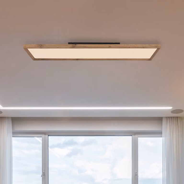 Globo Plafoniera a LED Cinderella, Legno scuro, Soggiorno / Sala da pranzo, Legno, Plafoniera LED