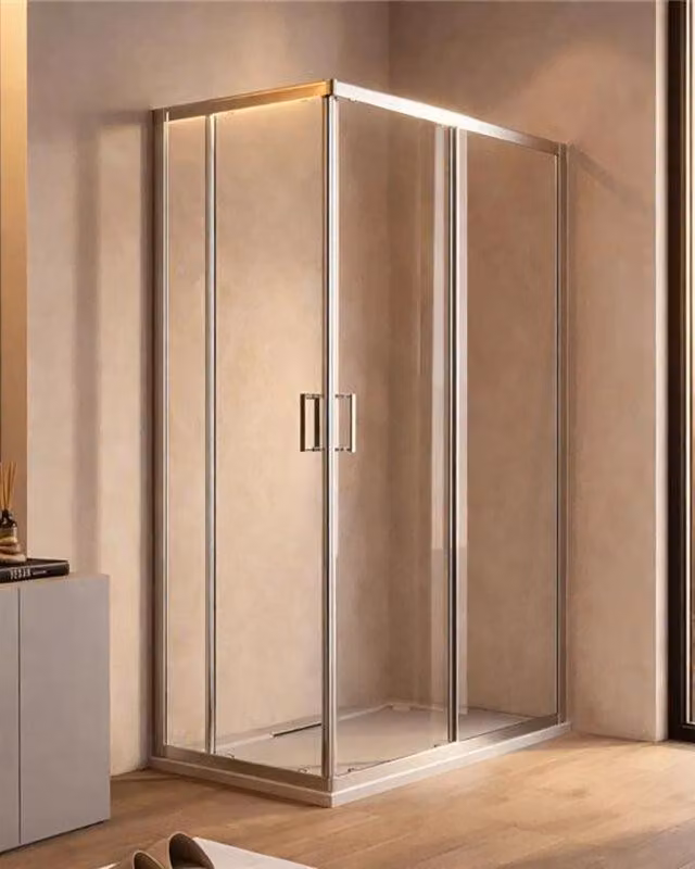 Box doccia 70x120 Nuvola 2 ante scorrevoli reversibile trasparente 6 mm H 190 cromo