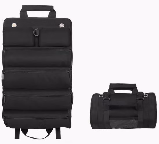 Borsa da elettricista e falegname su ruote per il trasporto in auto - 49,5 x 33 cm - valigetta porta attrezzi portatile con diversi scomparti - offre spazio per chiavi, pinze, cacciaviti e altri attrezzi