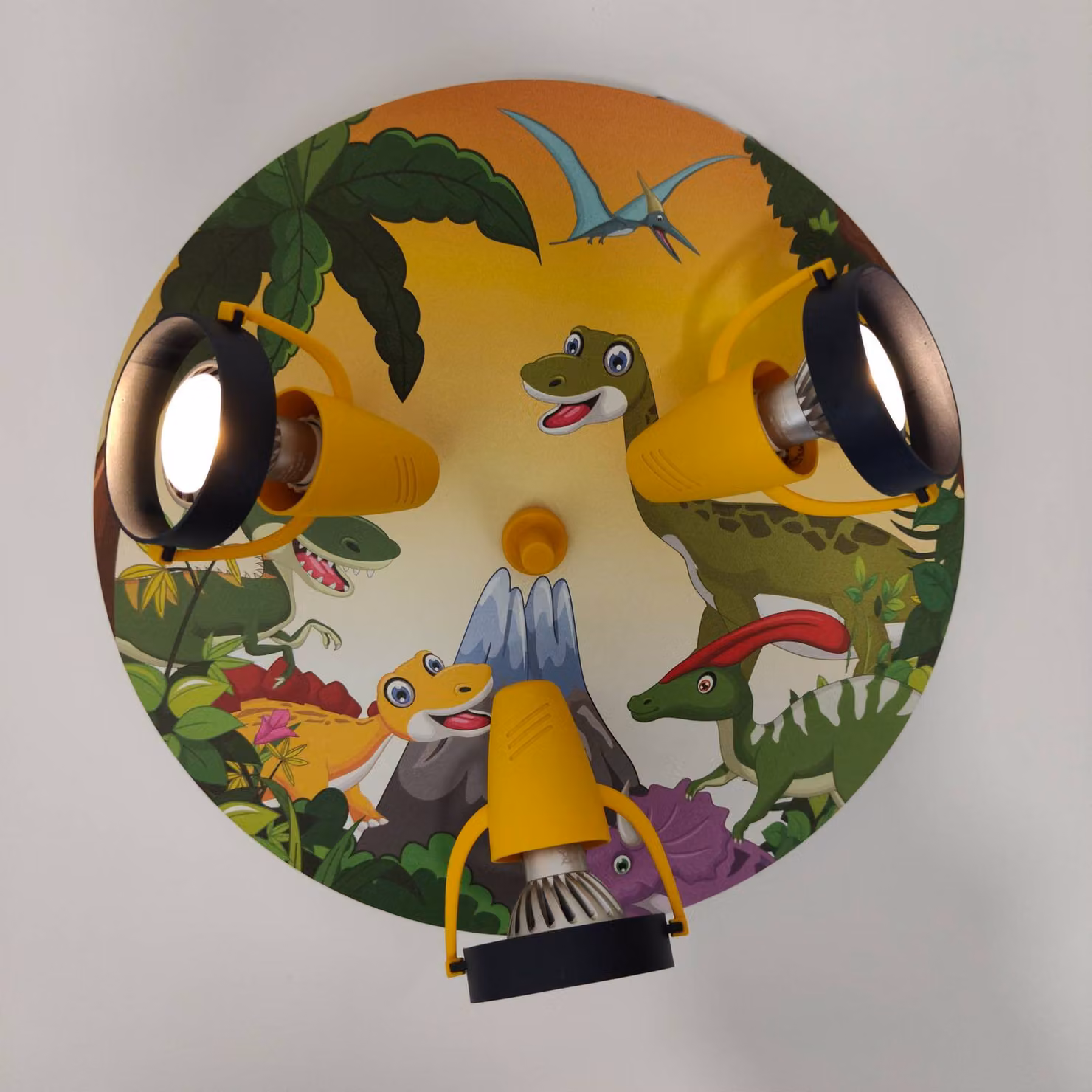 Niermann Standby Faretto a soffitto Dinos, 3 luci dimmerabile, Multicolore, Cameretta, Plastica, Plafoniera