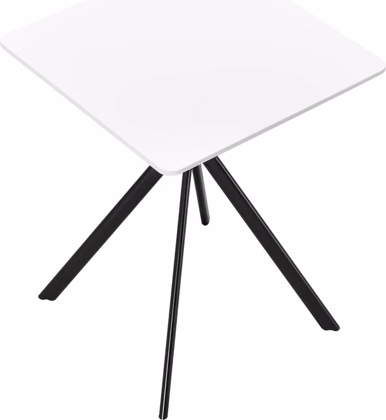 In And OutdoorMatch Elegante tavolo da pranzo Cleve - Rettangolare - 60x60cm - Bianco - MDF - Design decorativo