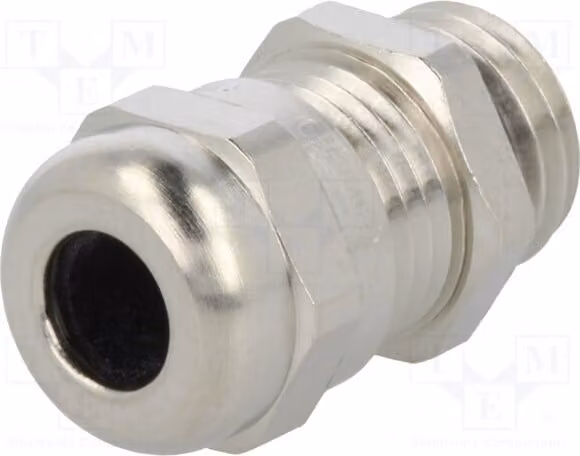 1 x Raccordo per cavo M12, grado di protezione IP68, passo 1,5 mm, materiale: ottone, codice prodotto: 1.609.1200.50 n