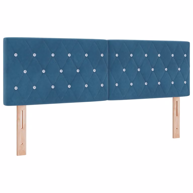Testiera per letto vidaXL in velluto blu scuro, Larghezza: 144 cm