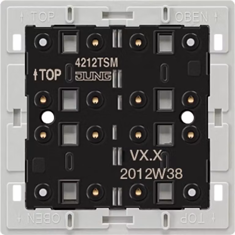 Modulo pulsante 1-fold 24V AC/DC 20mA - Pulsante bianco 4212 TSM